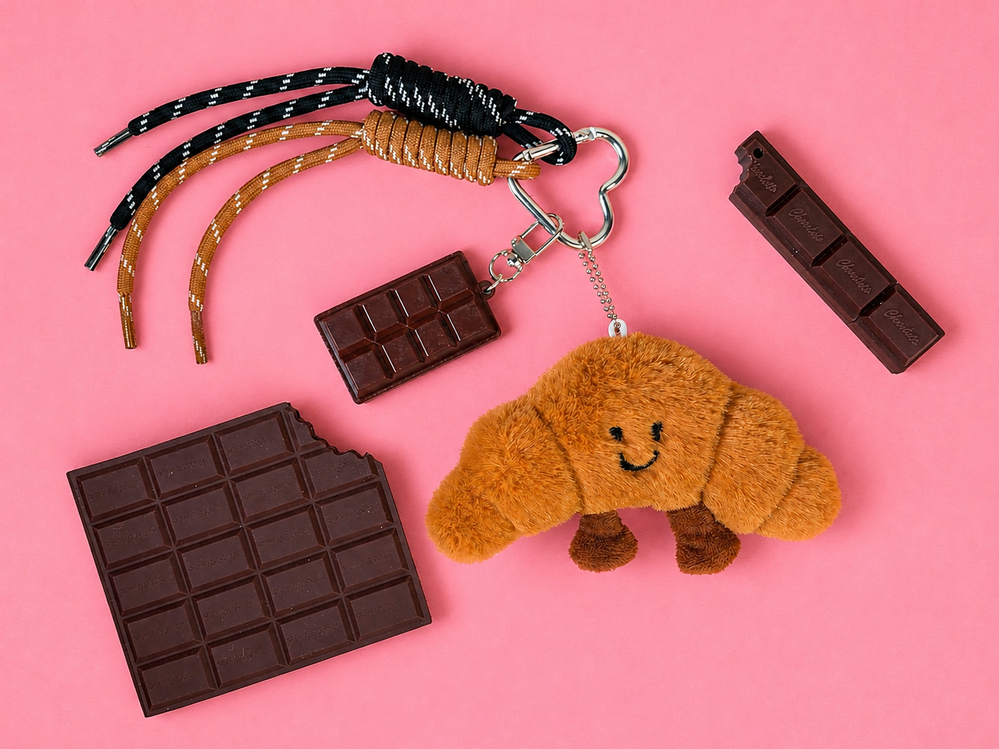 Chocolate Stationery Gift Box — Notebook, Pen & Bag Charm Set