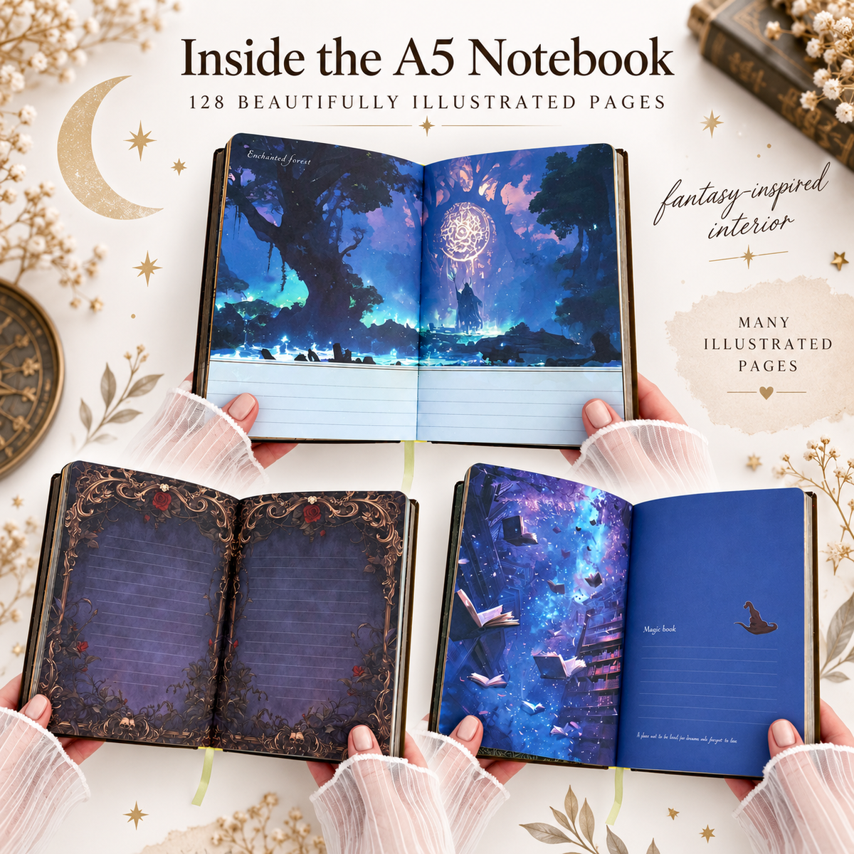 Personalized Magic Gift Box, Letter From the Future, Illustrated Journal & Custom Bracelet, Unique Self Care Gift