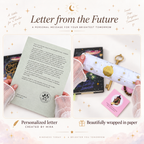 Personalized Magic Gift Box, Letter From the Future, Illustrated Journal & Custom Bracelet, Unique Self Care Gift
