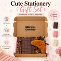 Chocolate Bar Notebook Gift Set, Pen & Keychain, Teen Girl Stationery (3 Colors)