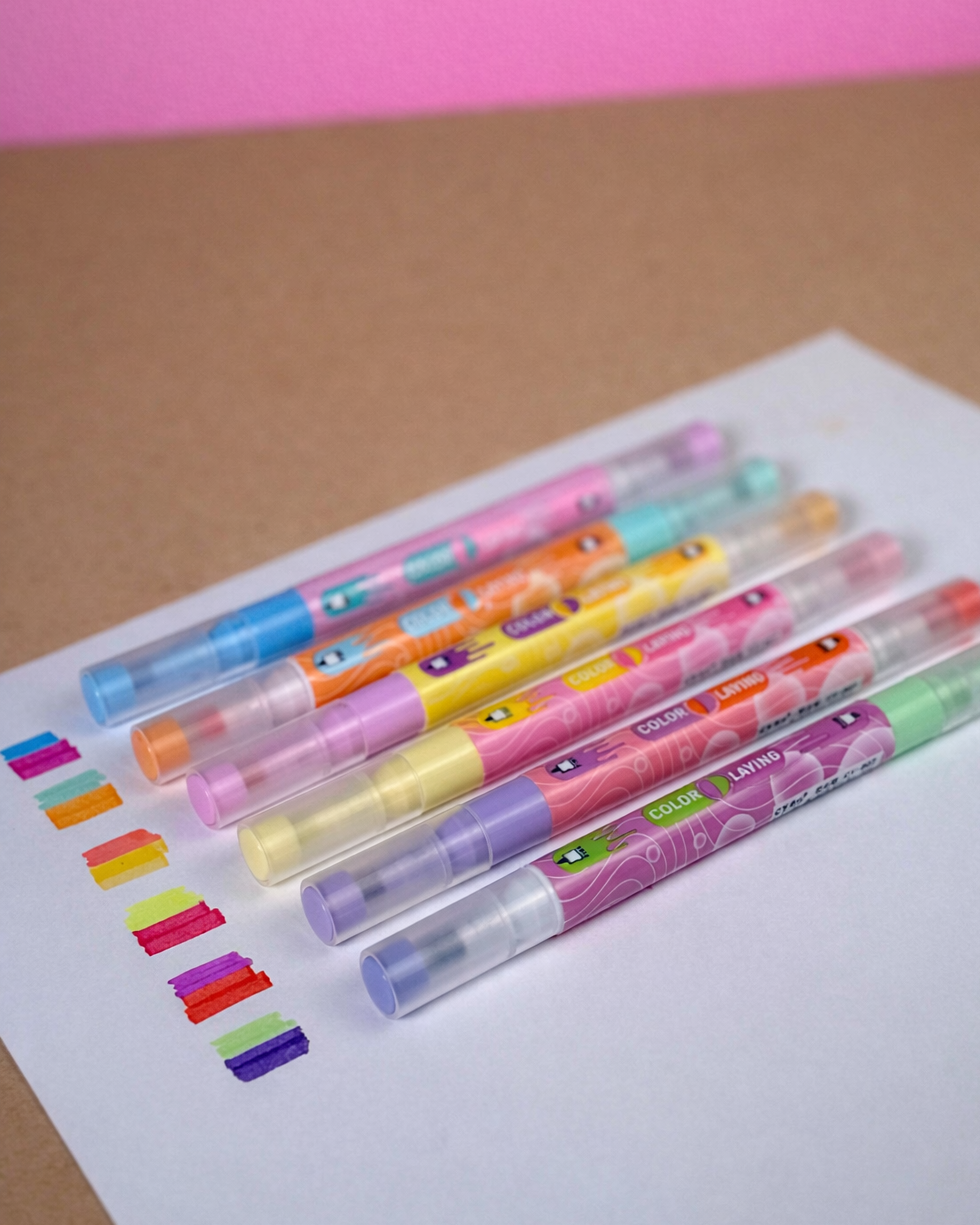 Purple Stationery Set — Notebook, Pens, Markers & Planner Accessories