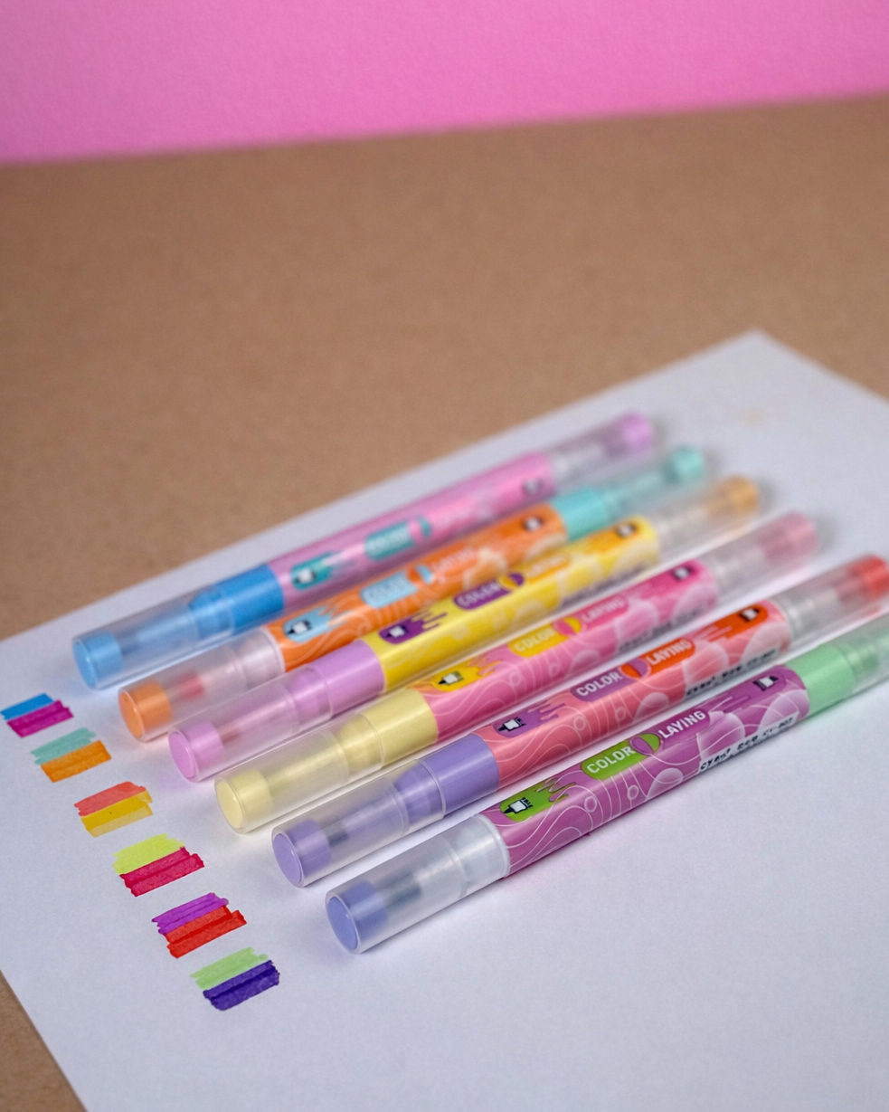 Pink Stationery Set — Notebook, Pens, Markers & Planner Accessories