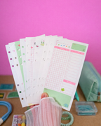 Green Stationery Set — Notebook, Pens, Markers & Planner Accessories