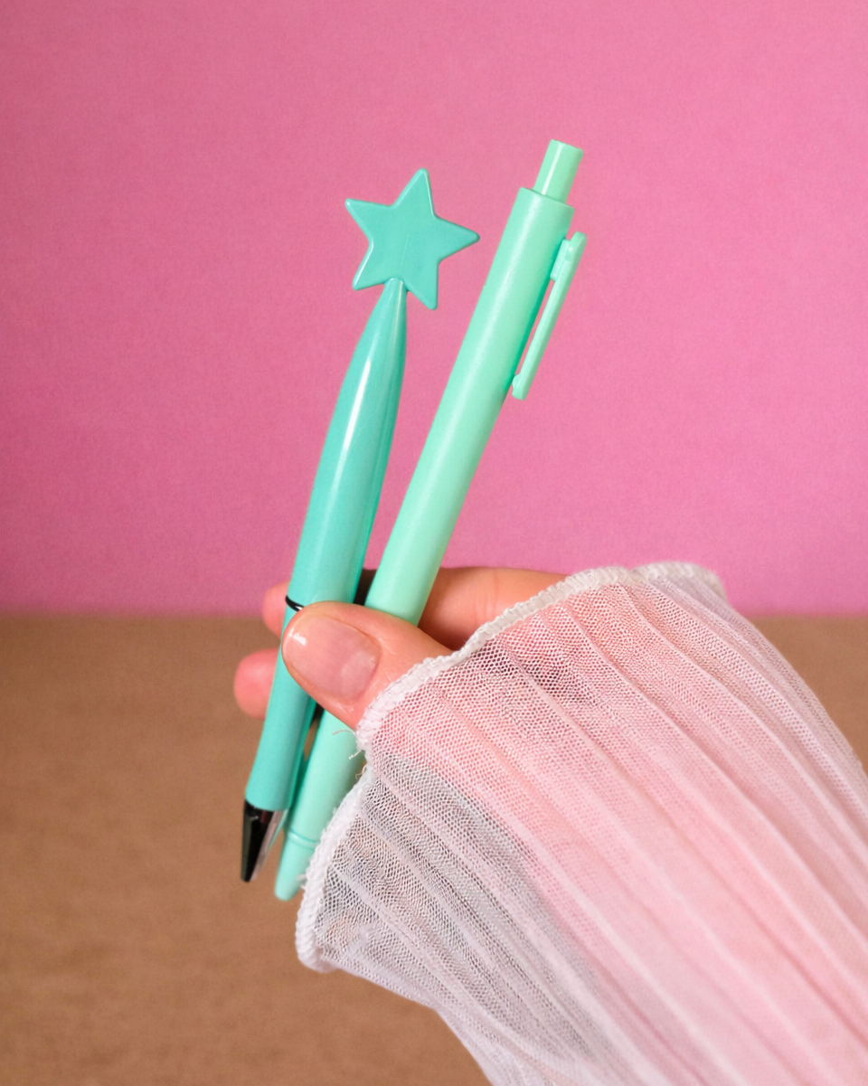 Green Stationery Set — Notebook, Pens, Markers & Planner Accessories