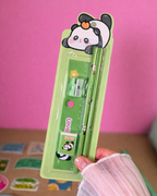 Green Stationery Set — Notebook, Pens, Markers & Planner Accessories