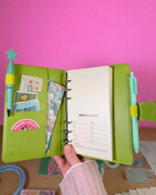 Green Stationery Set — Notebook, Pens, Markers & Planner Accessories