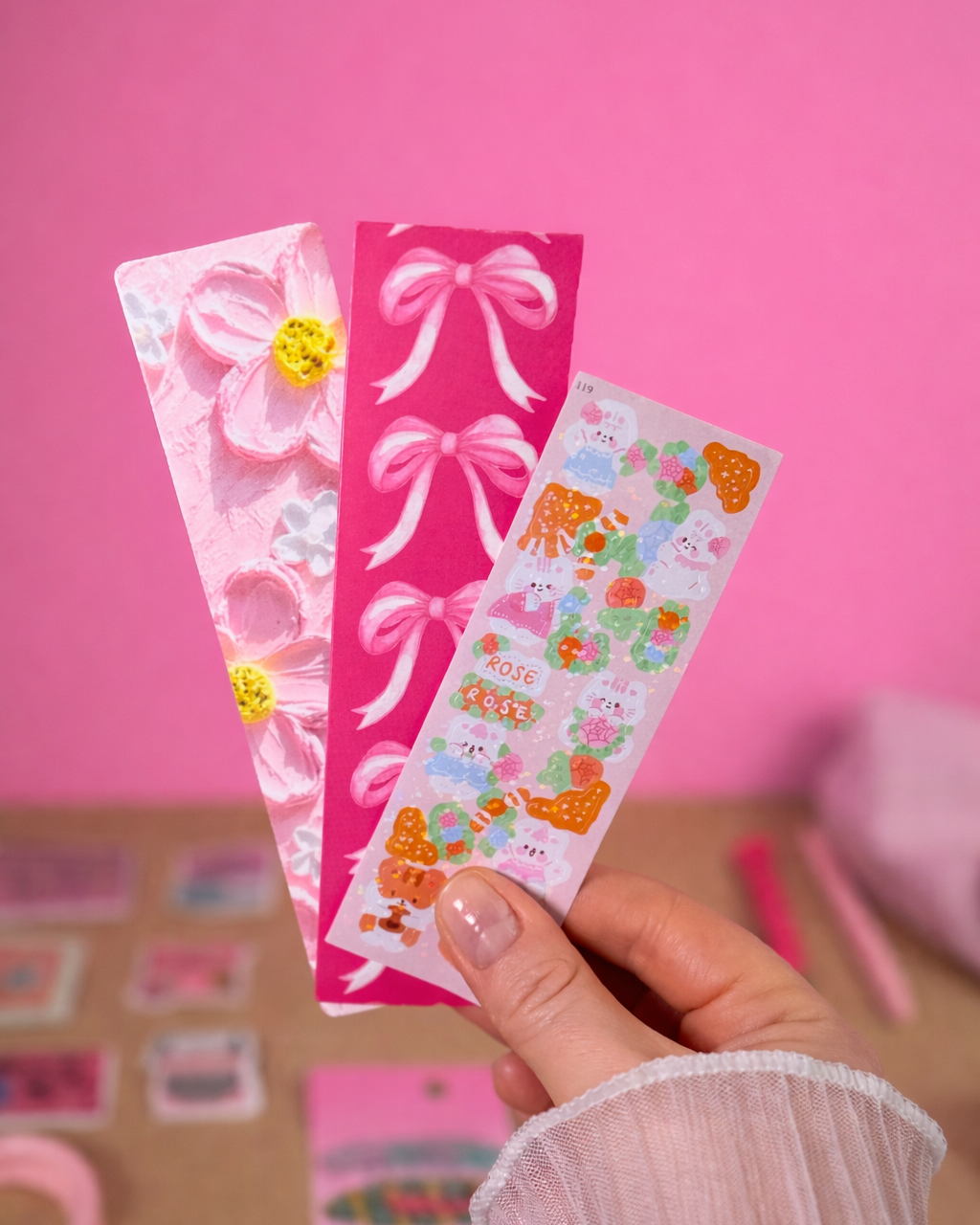 Pink Stationery Set — Notebook, Pens, Markers & Planner Accessories