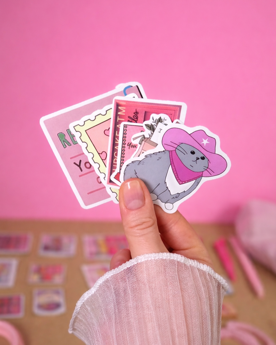 Pink Stationery Set — Notebook, Pens, Markers & Planner Accessories