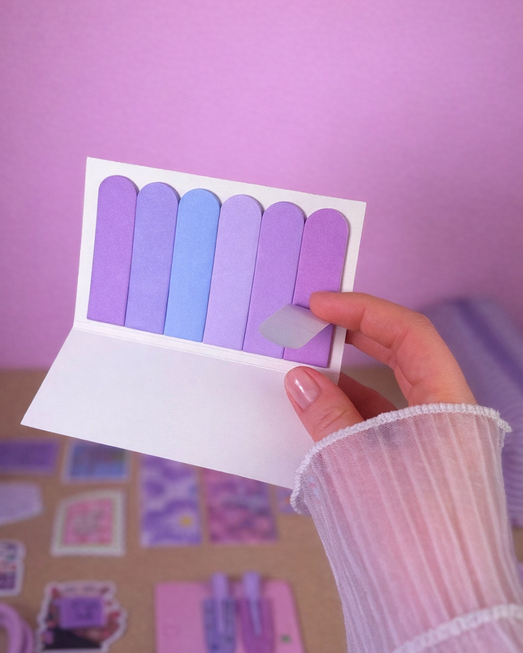 Purple Stationery Set — Notebook, Pens, Markers & Planner Accessories