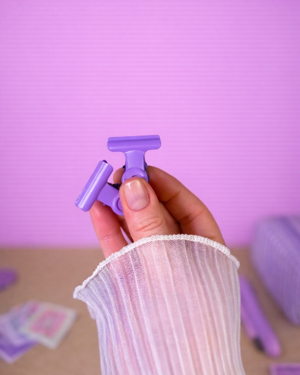 Purple Stationery Set — Notebook, Pens, Markers & Planner Accessories