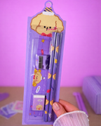 Purple Stationery Set — Notebook, Pens, Markers & Planner Accessories