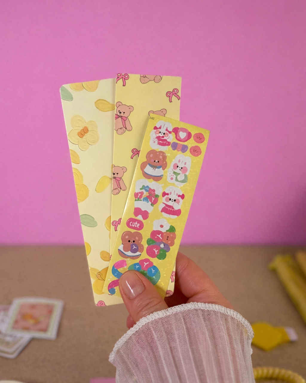 Yellow Stationery Set — Notebook, Pens, Markers & Planner Accessories