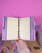 Purple Stationery Set — Notebook, Pens, Markers & Planner Accessories