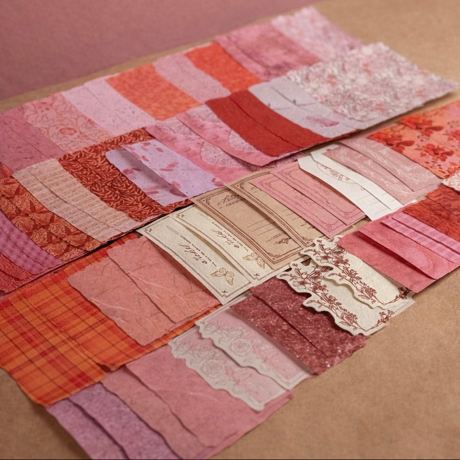 Vintage Scrapbook Paper Pack — 100 Assorted Decorative Papers