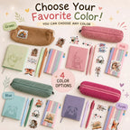 Pastel Stationery Set, Panda Notebook, Highlighters, Pens, Stickers, Pencil Pouch